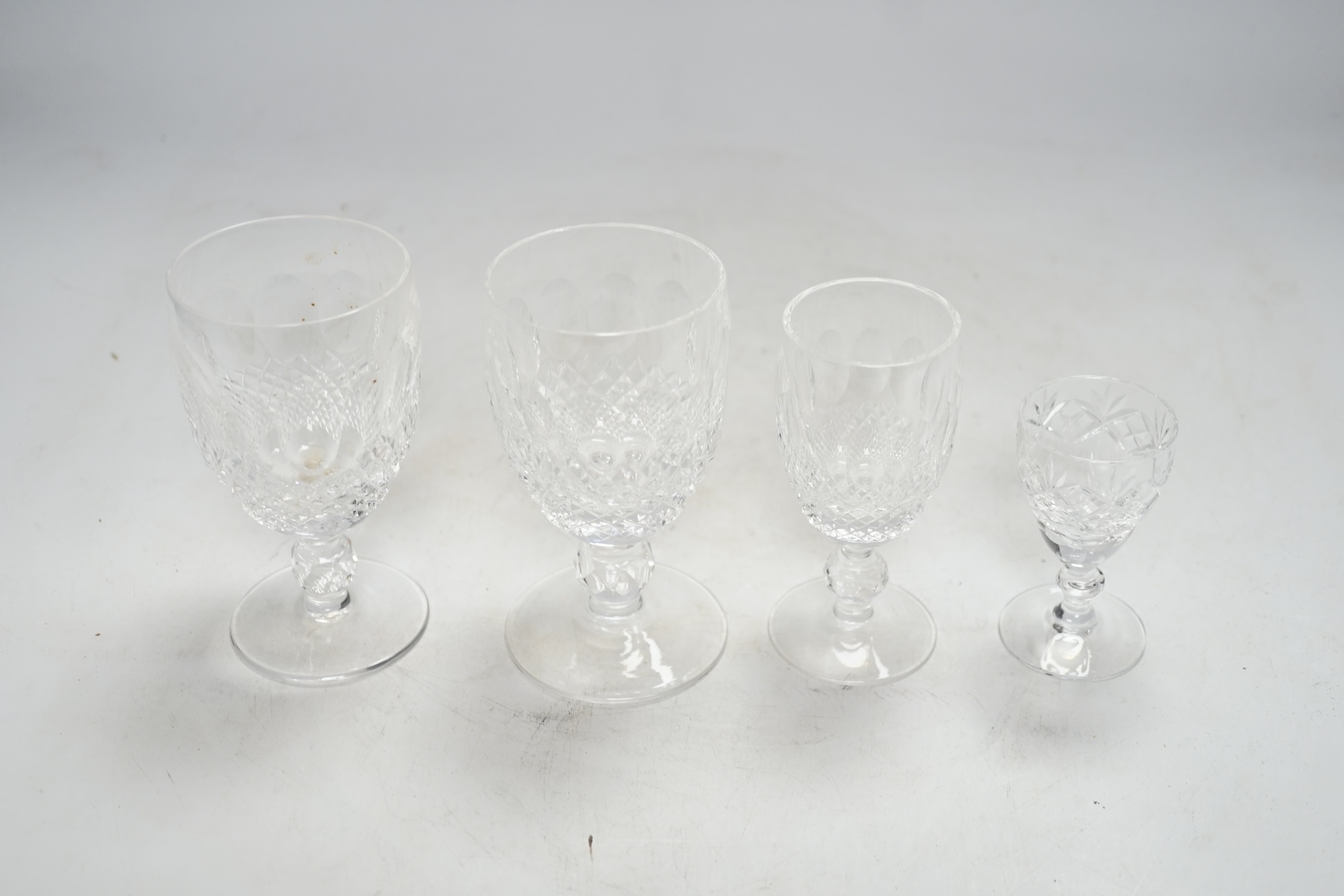 A small collection of Waterford crystal and other cut glass drinking glasses, highest 12cm, (18) - Image 2 of 3