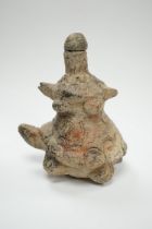 A Chinese turtle vessel and stopper, Tang or later, 11cm high
