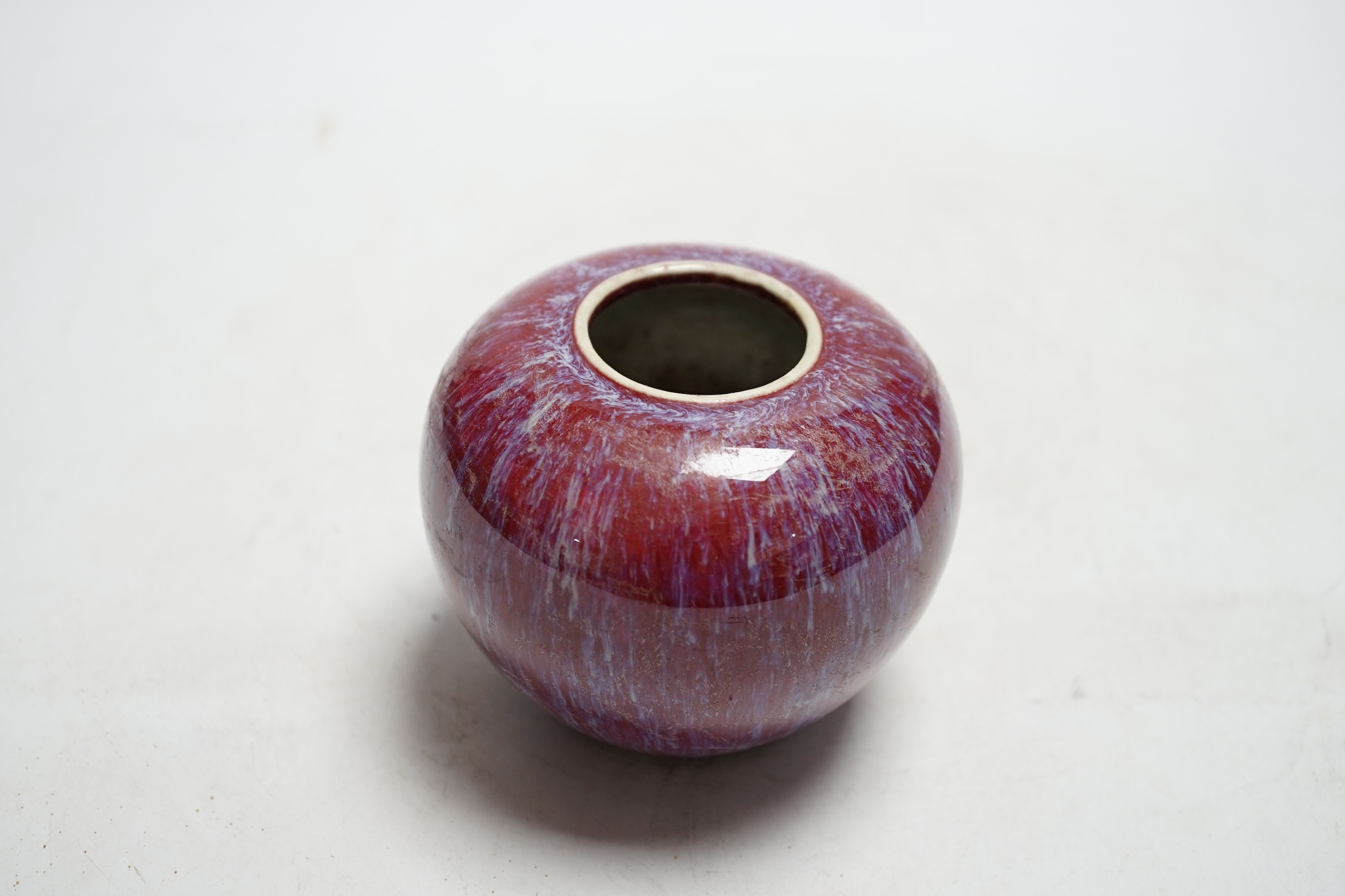 A Chinese flambé glazed brush washer, 9cm - Image 2 of 4