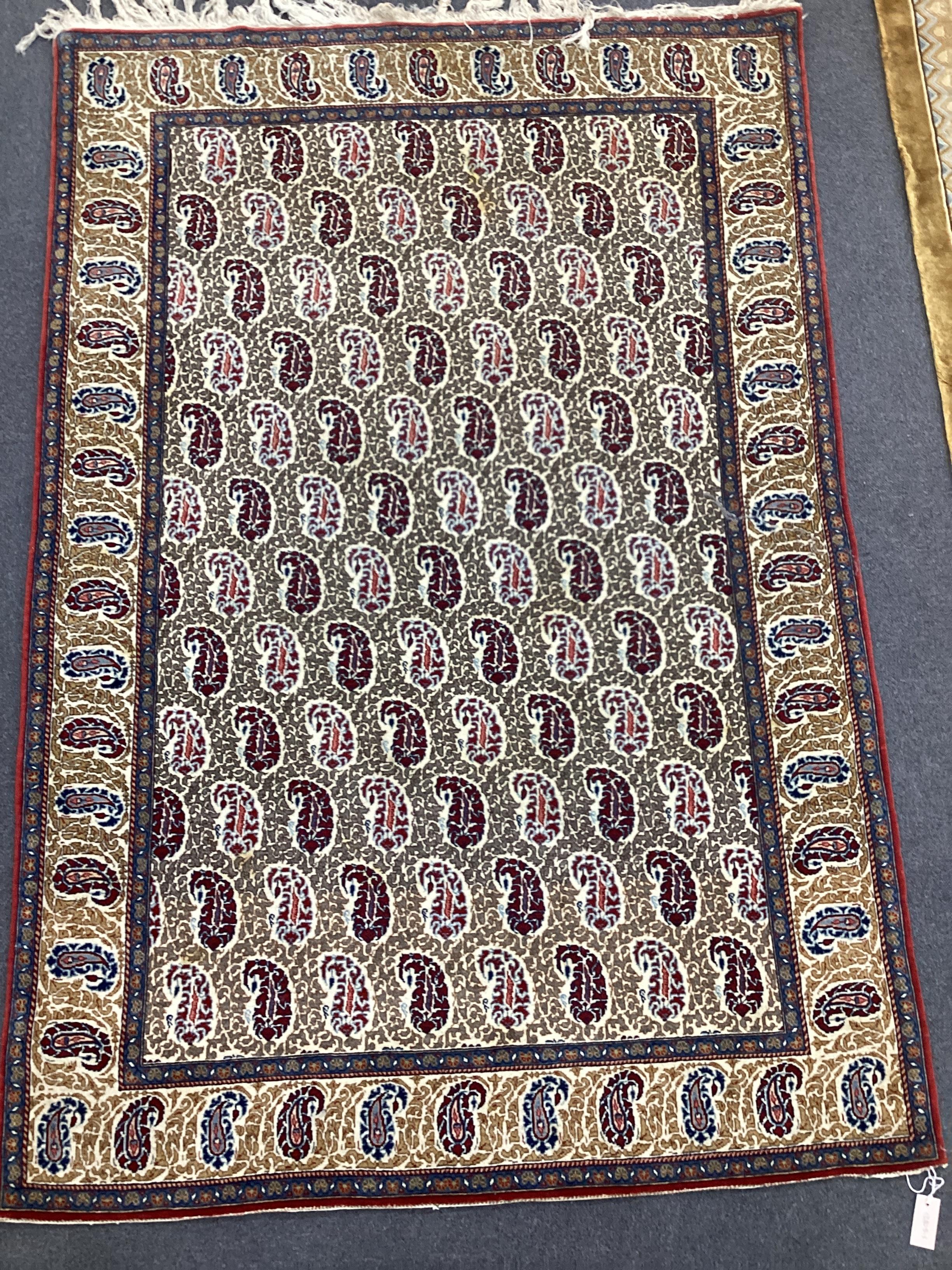 A Qum boteh carpet, 205 x 138cm