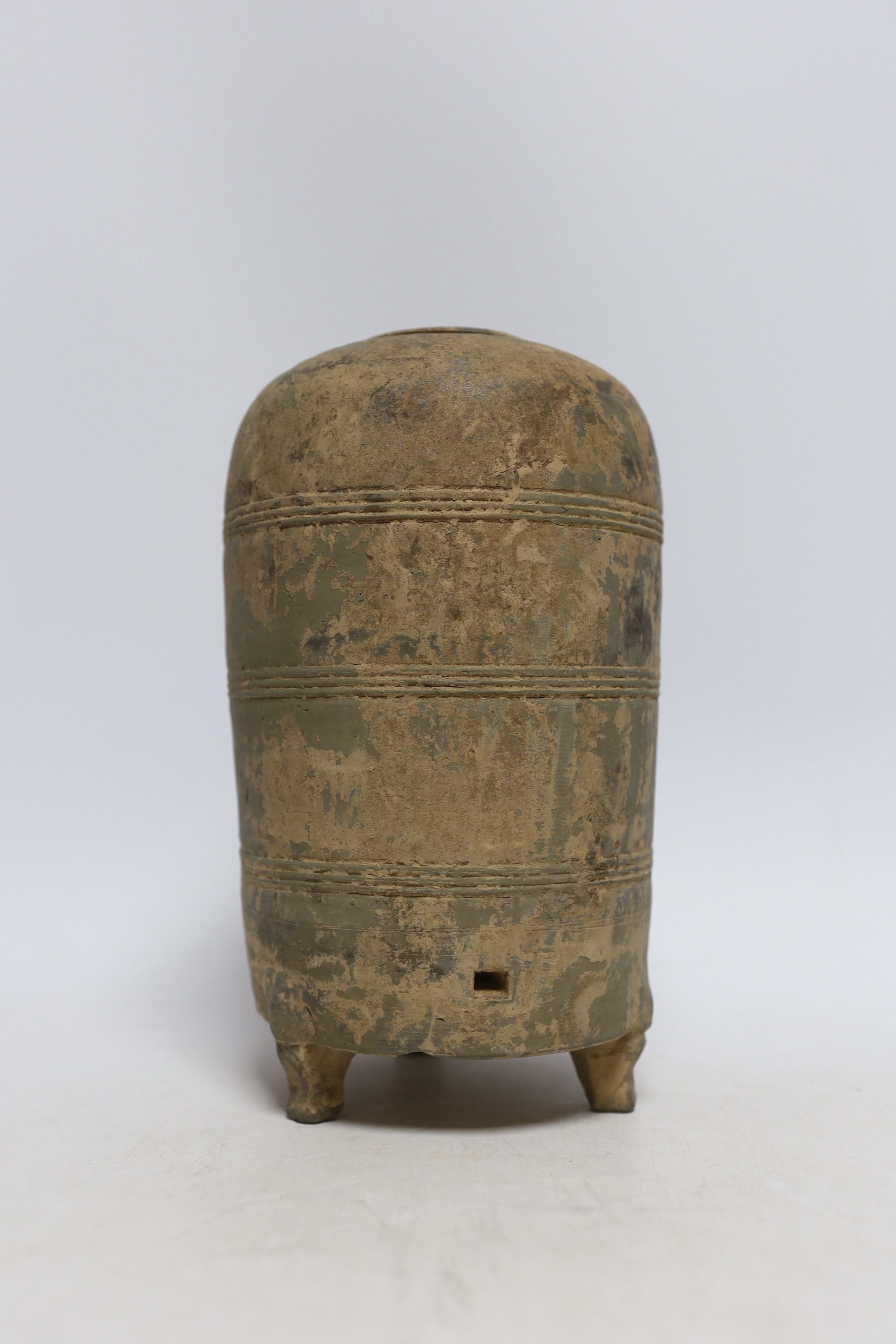 A Chinese grey pottery granary jar, Han dynasty, 22cm high - Image 2 of 4