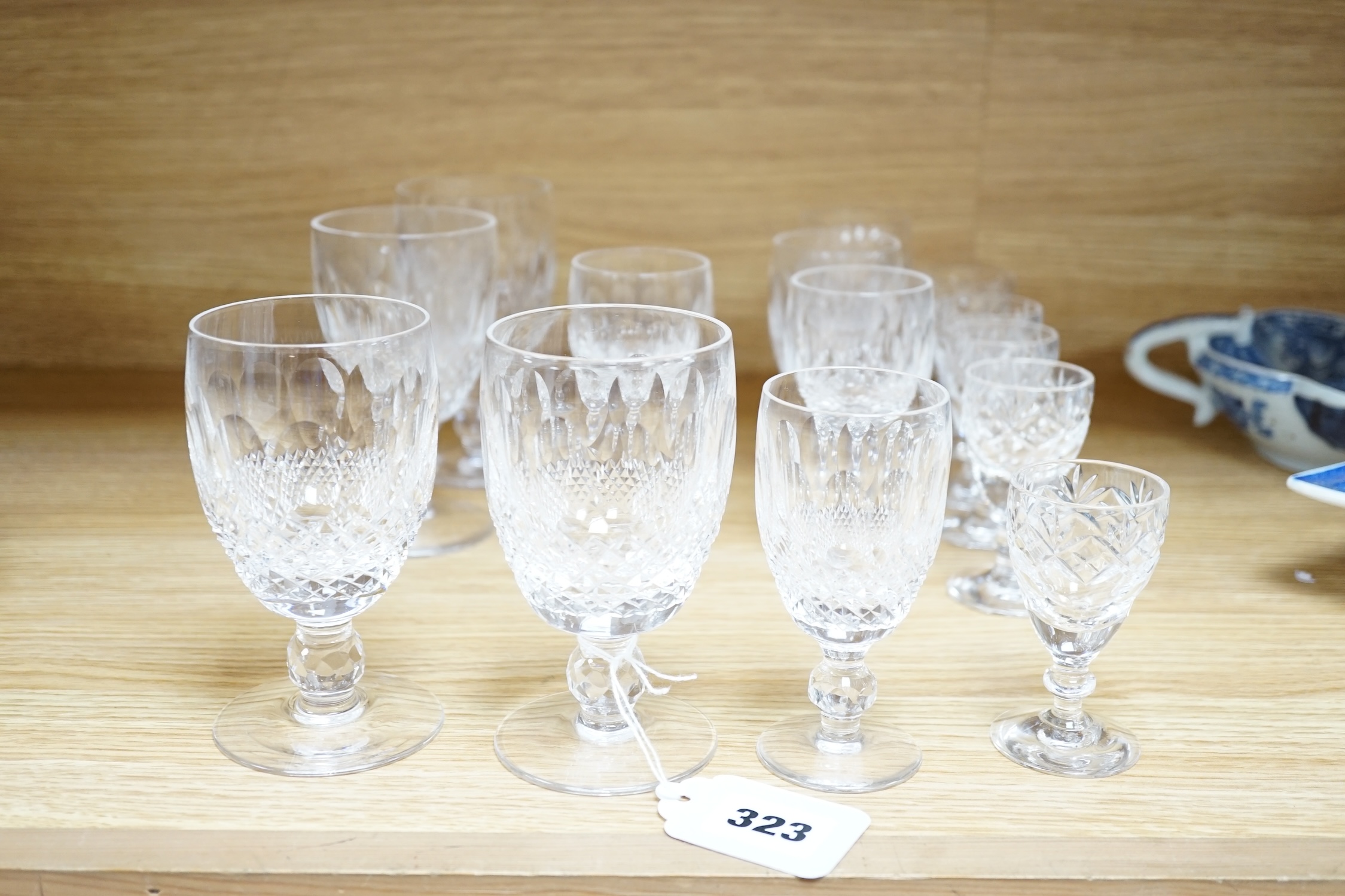 A small collection of Waterford crystal and other cut glass drinking glasses, highest 12cm, (18) - Image 3 of 3