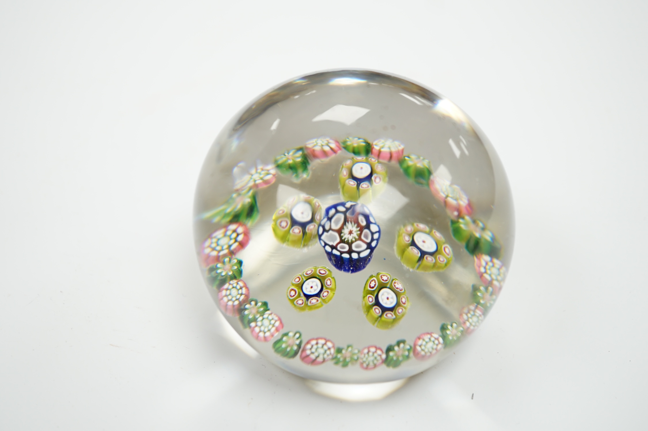 A St Louis millefiori glass paperweight, 7.5cm in diameter - Image 4 of 5