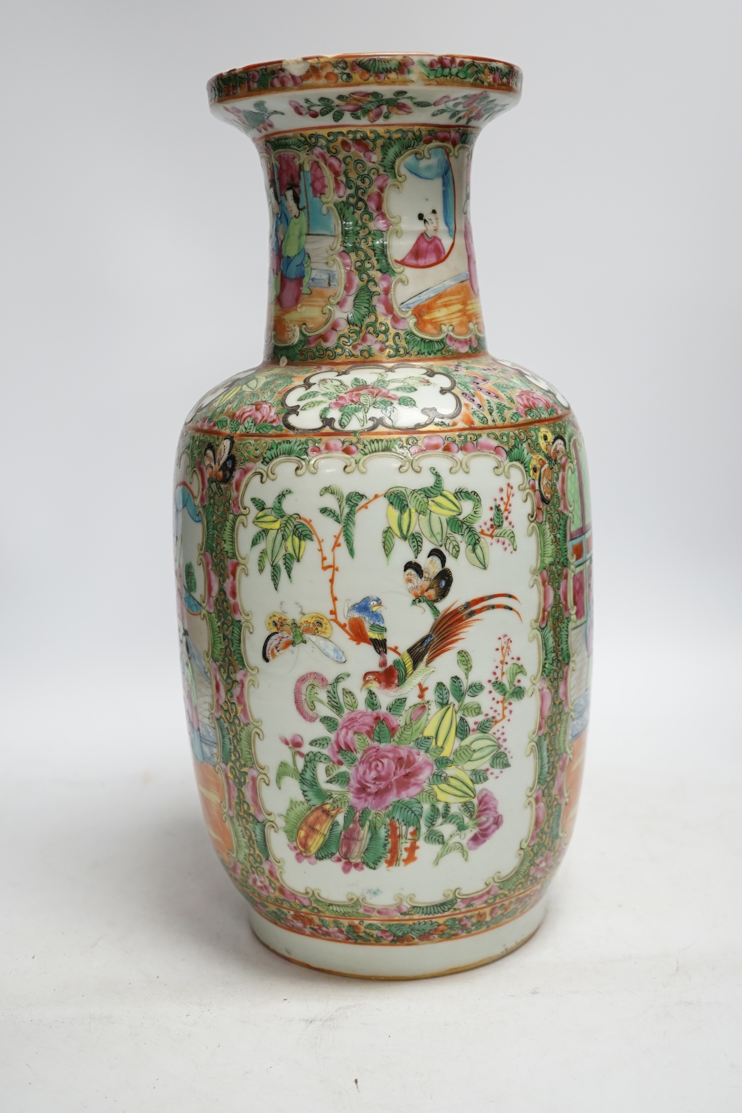 A 19th century Chinese famille rose vase, 36.5cm - Image 3 of 5