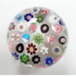 A Clichy glass roses paperweight, 8cm in diameter