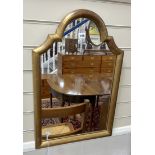 An 18th century style giltwood wall mirror, width 44cm, height 66cm