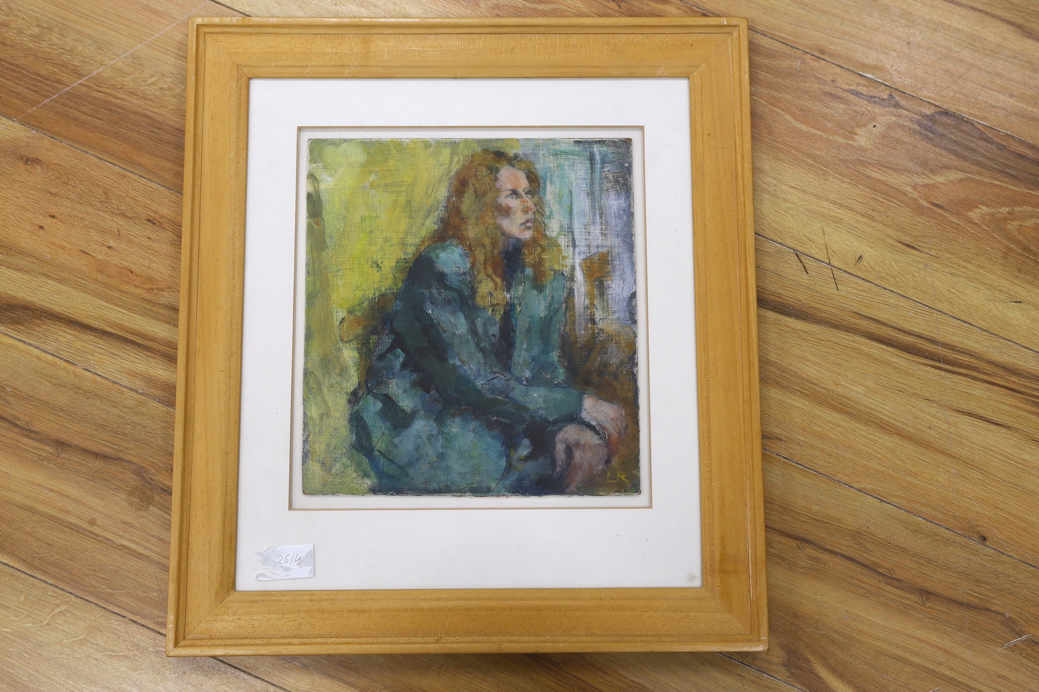 Lesley Robertshaw, oil on board, 'Unknown model 1995', initialled with Lewes Gallery label verso, 28 - Image 3 of 5