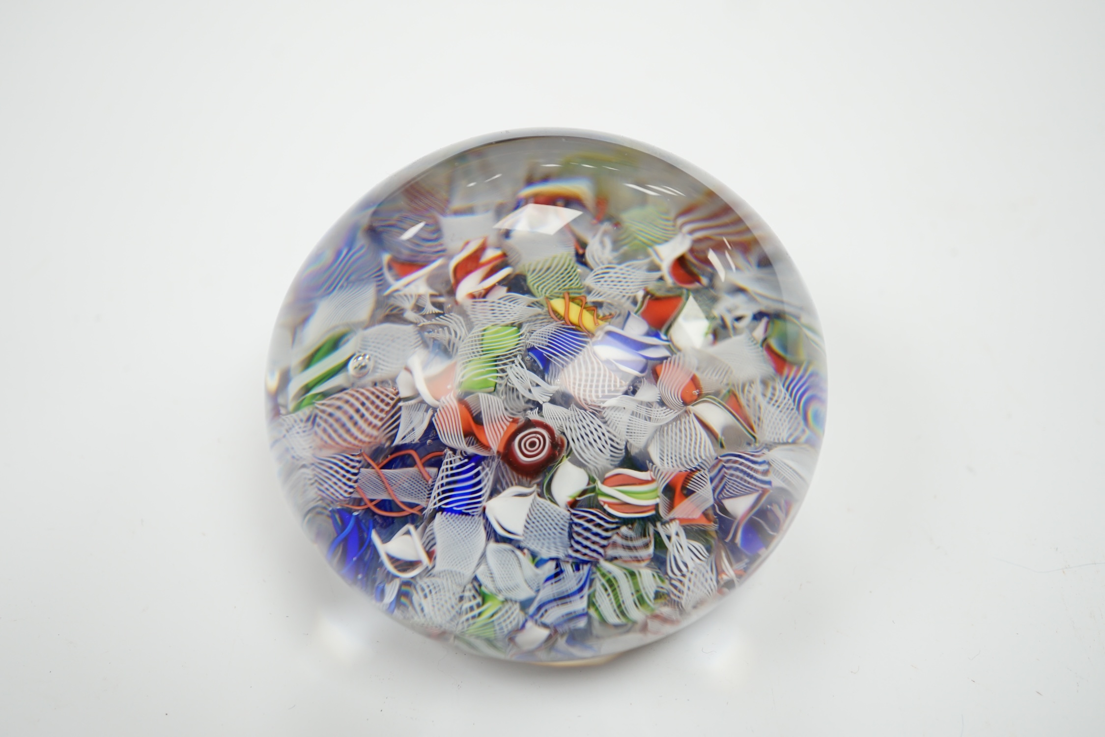 A Baccarat scrambled glass paperweight, 7.5cm in diameter - Image 2 of 3