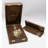 A Churchill commemorative silver letter opener and a commemorative Churchill decanter, Garrard & Co,
