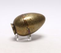 An Elizabeth II silver gilt surprise egg, in the manner of Stuart Devlin, maker possibly Algernon