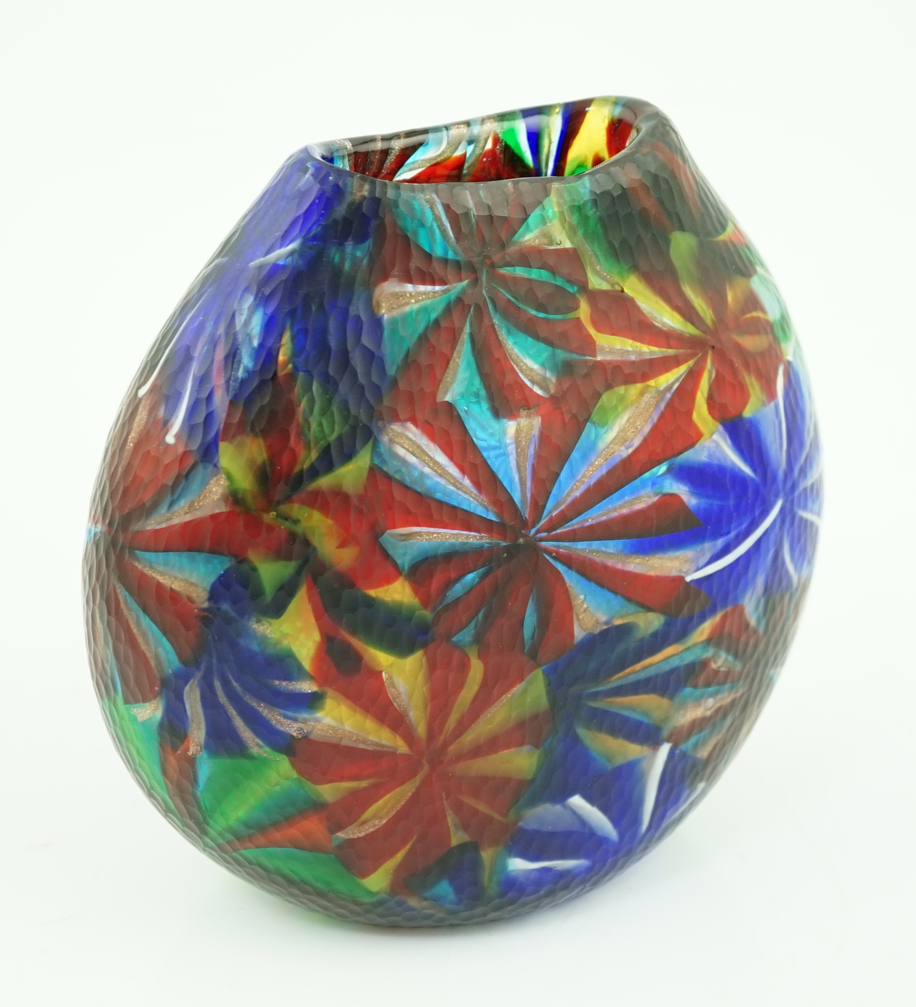** ** After Pollio Perelda (1915-1984). A Murano glass Murrine Stellato vase, with star shaped - Image 3 of 9