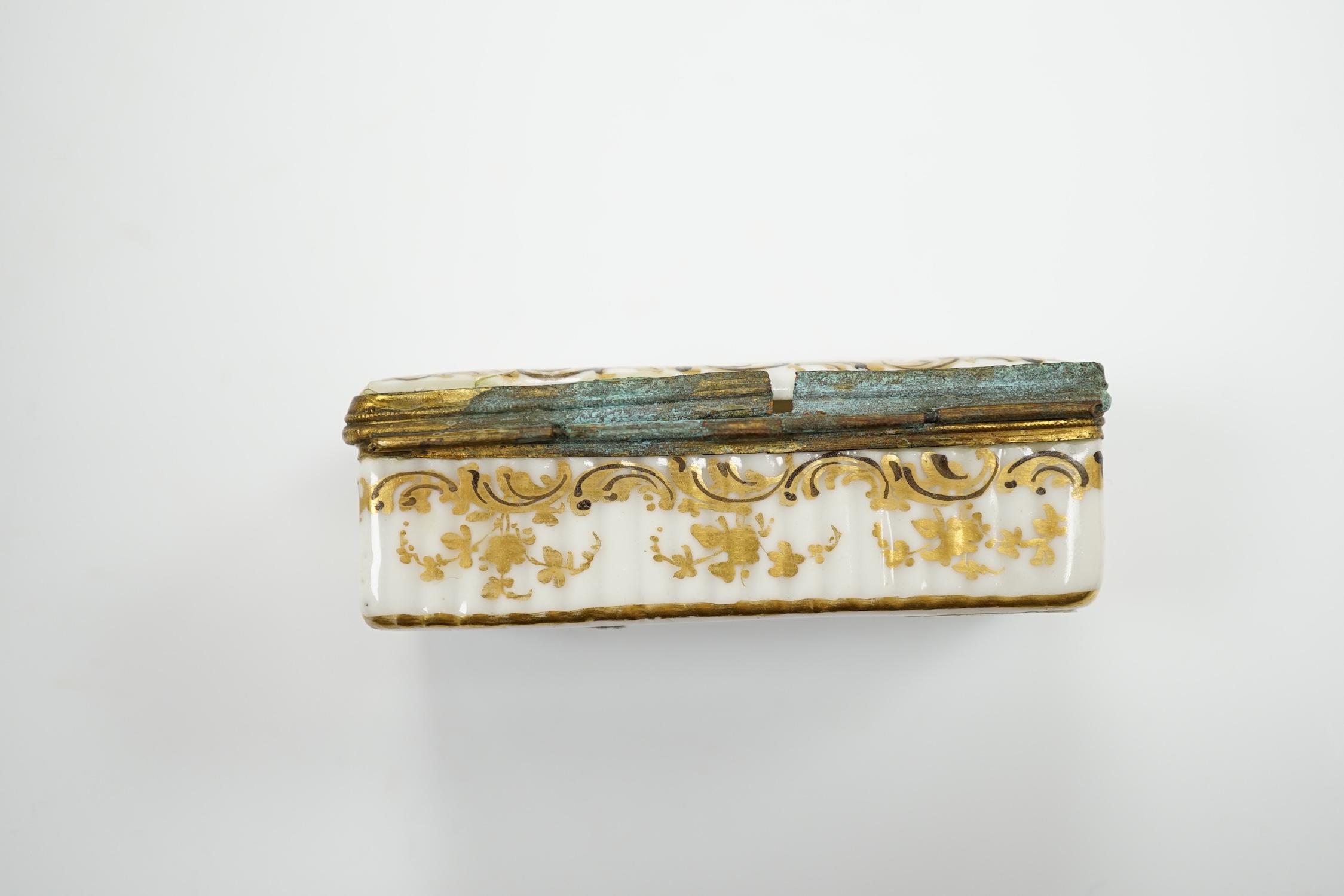 A 19th century Minton turquoise ground ewer, and a Continental porcelain snuff box and cover, ewer - Image 4 of 7