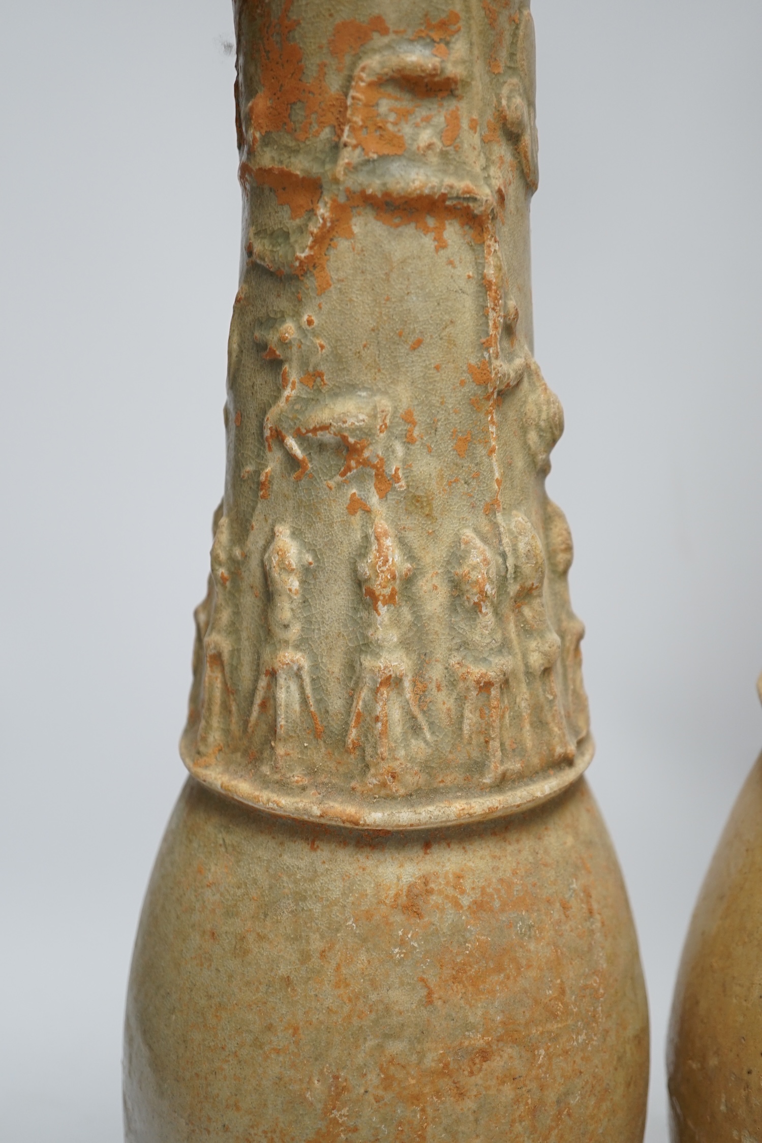 Two large Chinese qingbai funerary jars, Song dynasty, tallest 52cm high - Image 5 of 6