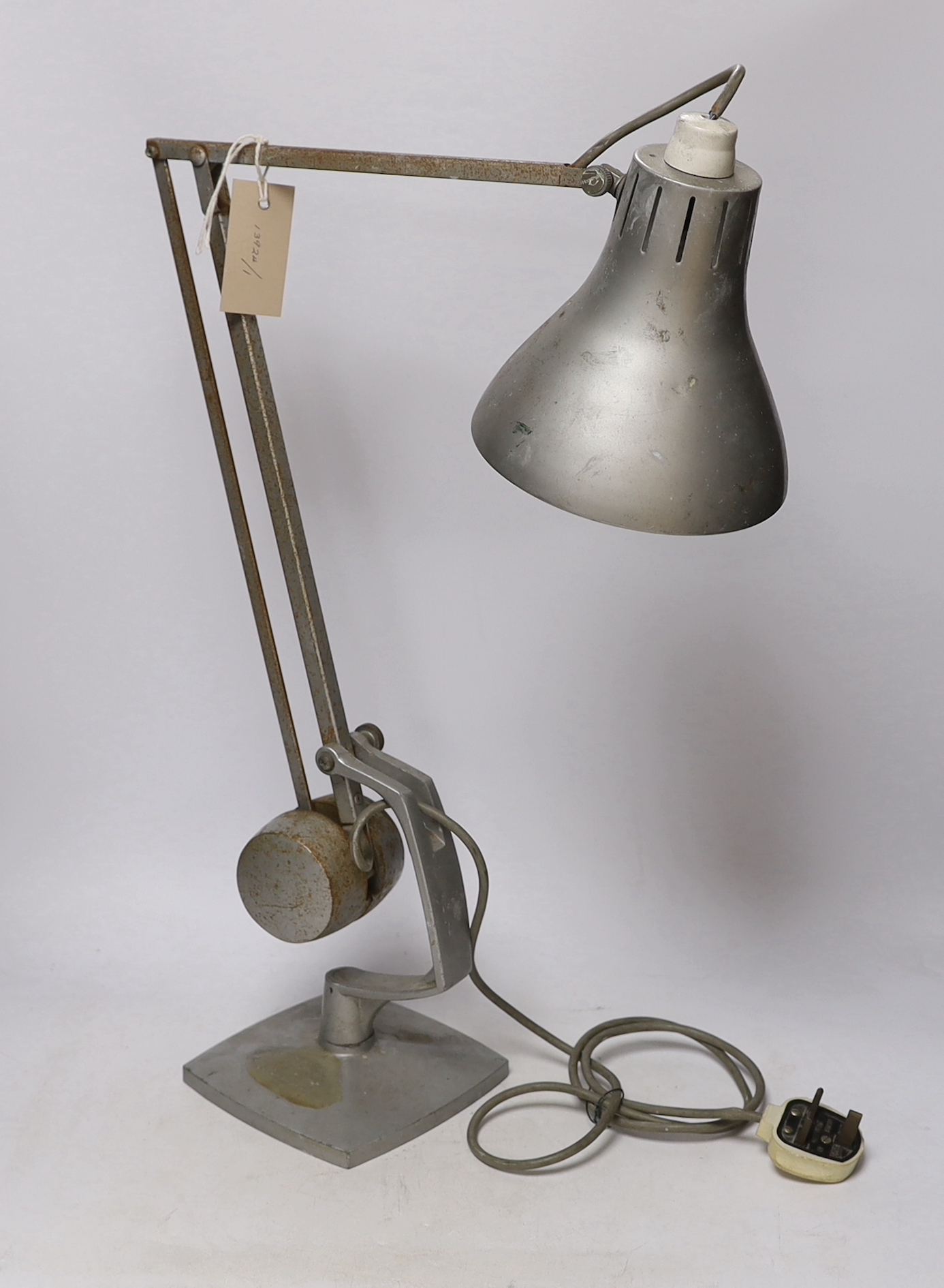 A Horstman anglepoise lamp, 84cm fill height
