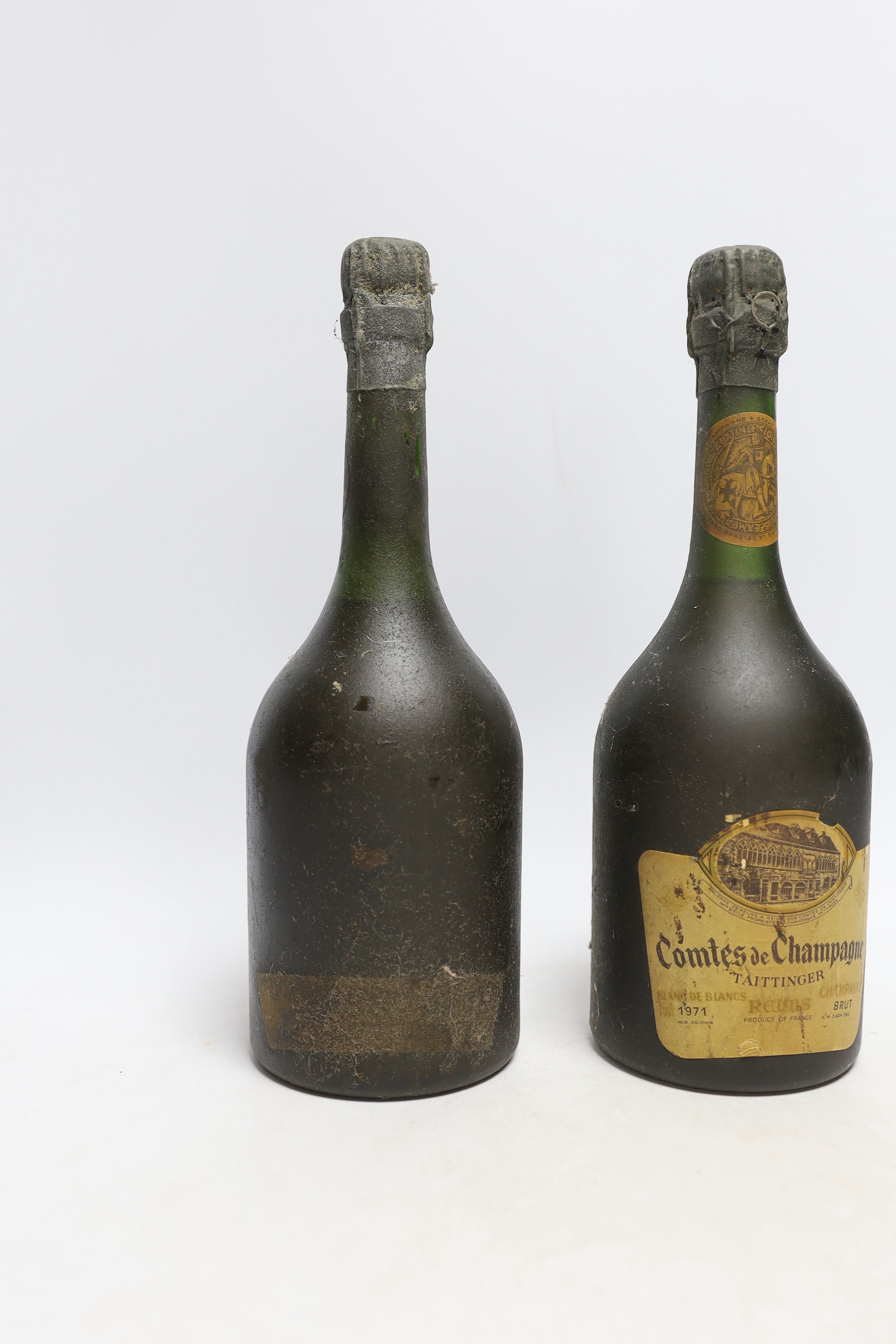 Two bottles of 1971 Taittinger champagne - Image 2 of 2