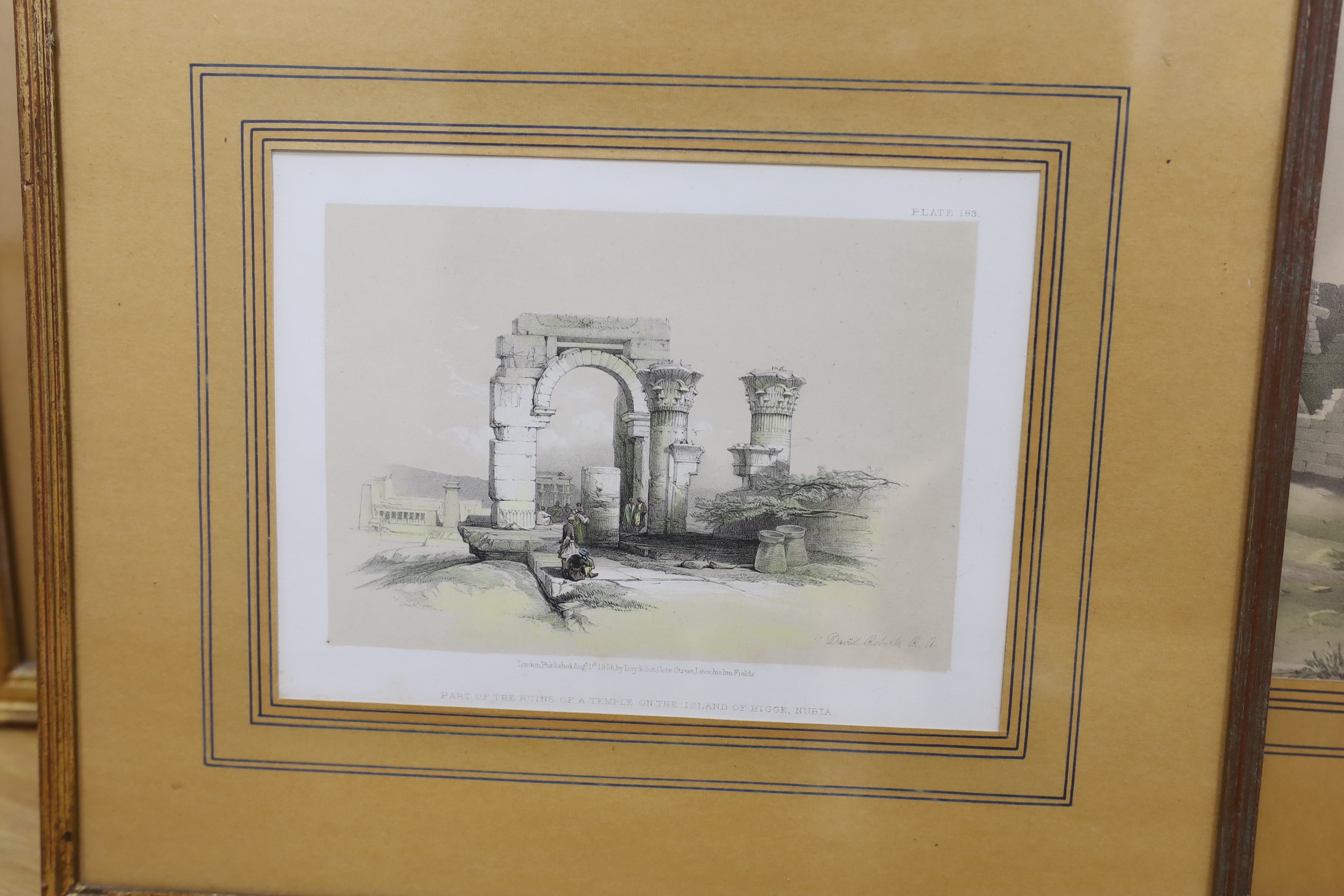 David Roberts RA (Scottish, 1796-1864), six colour lithographs, including ‘Part of the ruins of a - Image 2 of 7