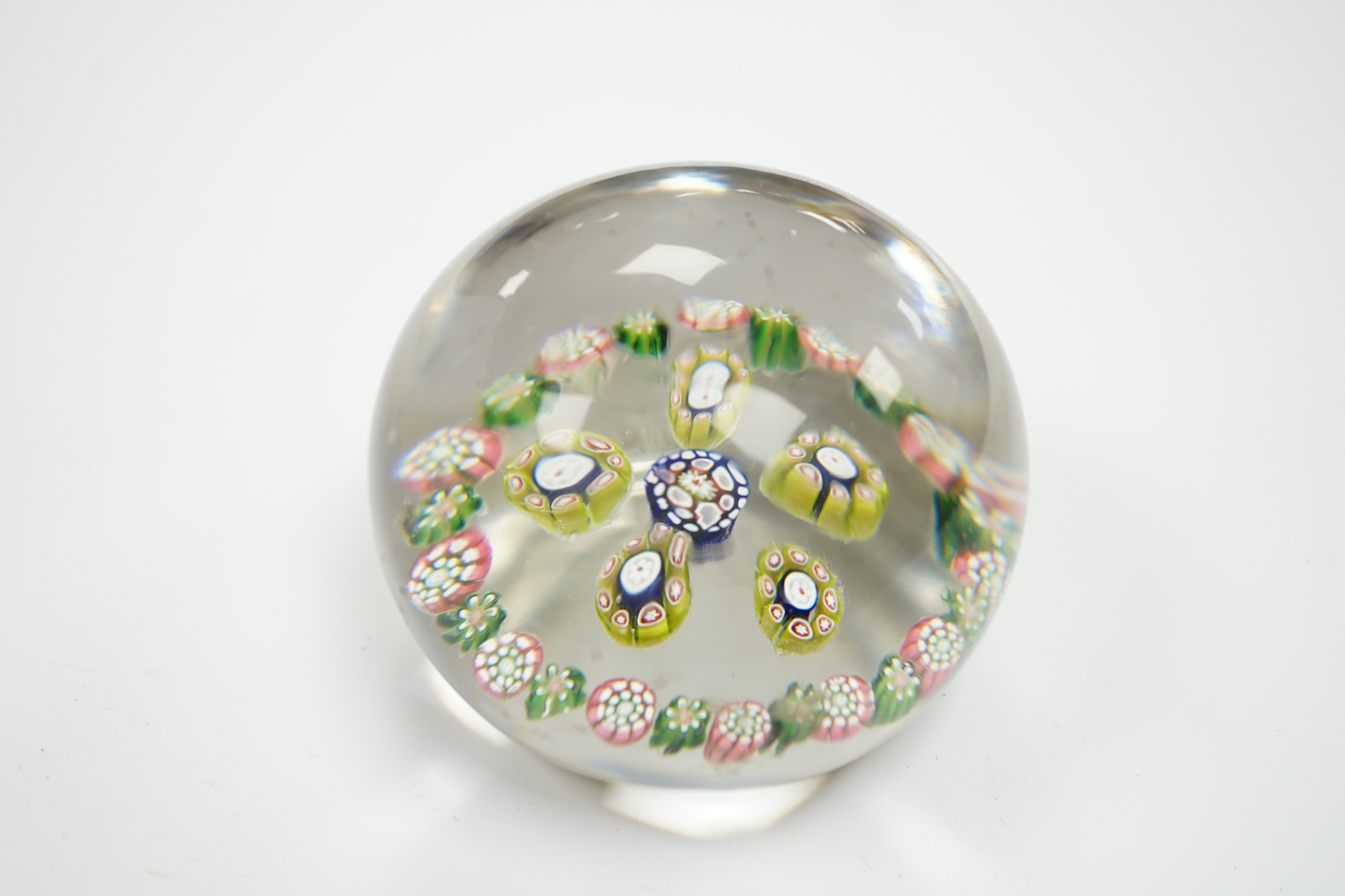 A St Louis millefiori glass paperweight, 7.5cm in diameter - Image 3 of 5