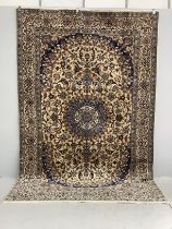 A fine Nain ivory ground carpet, 290 x 192cm