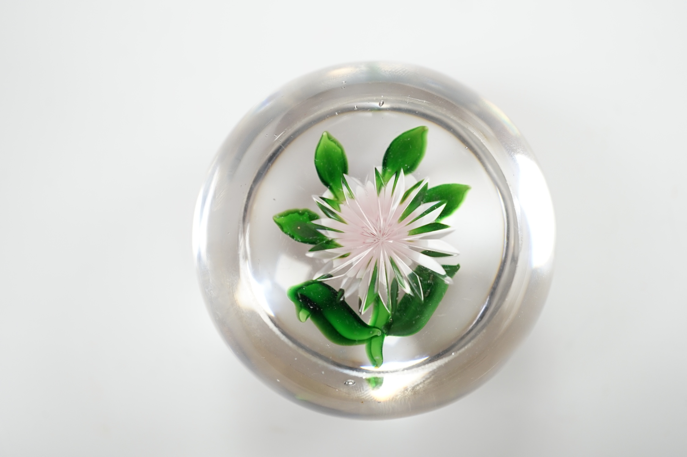 A Baccarat glass dog-rose paperweight, 6cm in diameter - Image 4 of 4