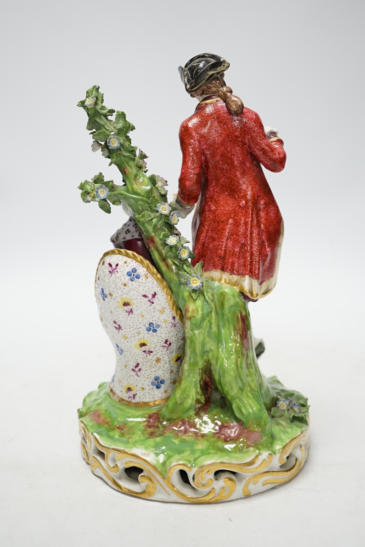 An early 20th century Continental porcelain Derby style group, 27cm - Image 3 of 5