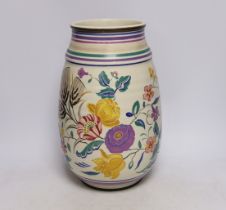 A large Poole pottery vase, 33cm high