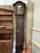 An early 20th century, 18th century style French oak longcase clock, height 232cm