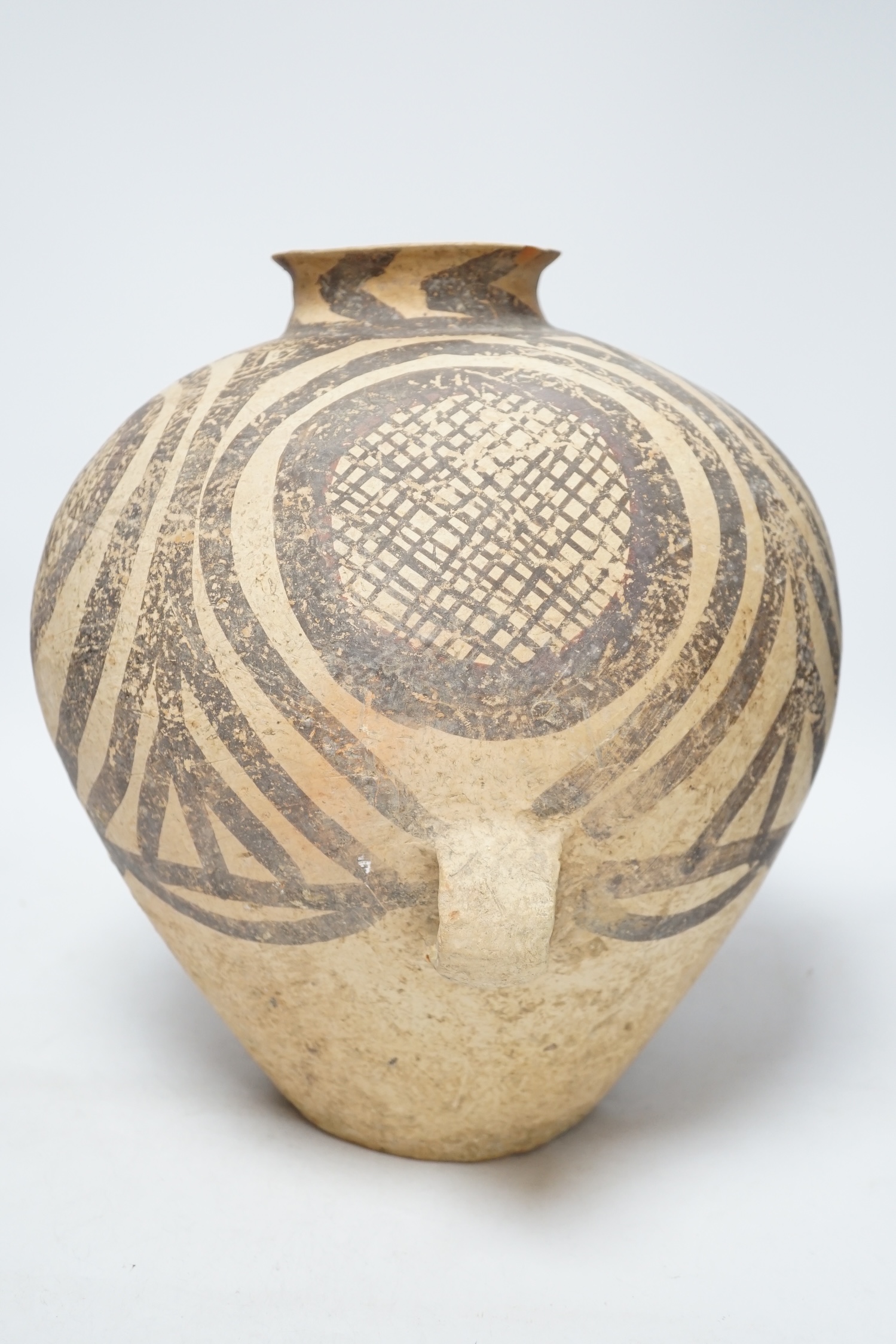 A large Chinese black painted pottery jar, Neolithic, Machang period, with Oxford Thermoluminescence - Image 3 of 6