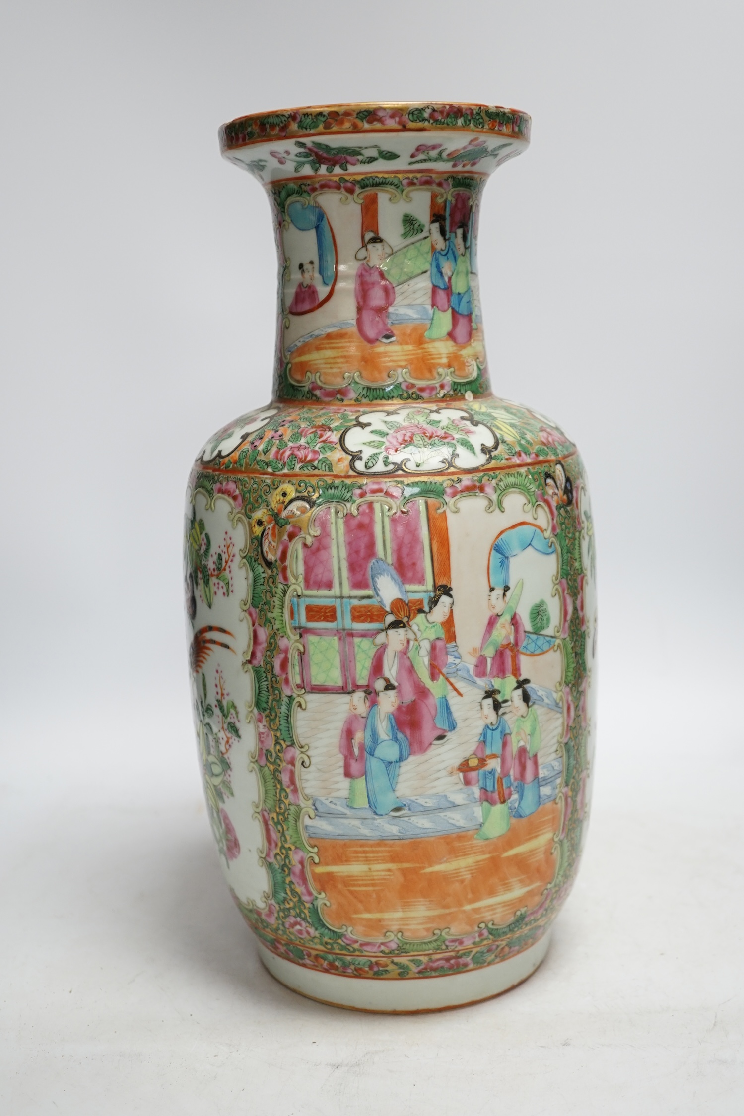 A 19th century Chinese famille rose vase, 36.5cm - Image 2 of 5