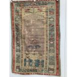 An antique Turkish prayer rug, 168 x 111cm