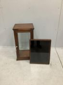 A late Victorian mahogany table top shop display cabinet, width 35cm, depth 34cm, height 63cm