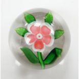 A Baccarat glass dog-rose paperweight, 6cm in diameter