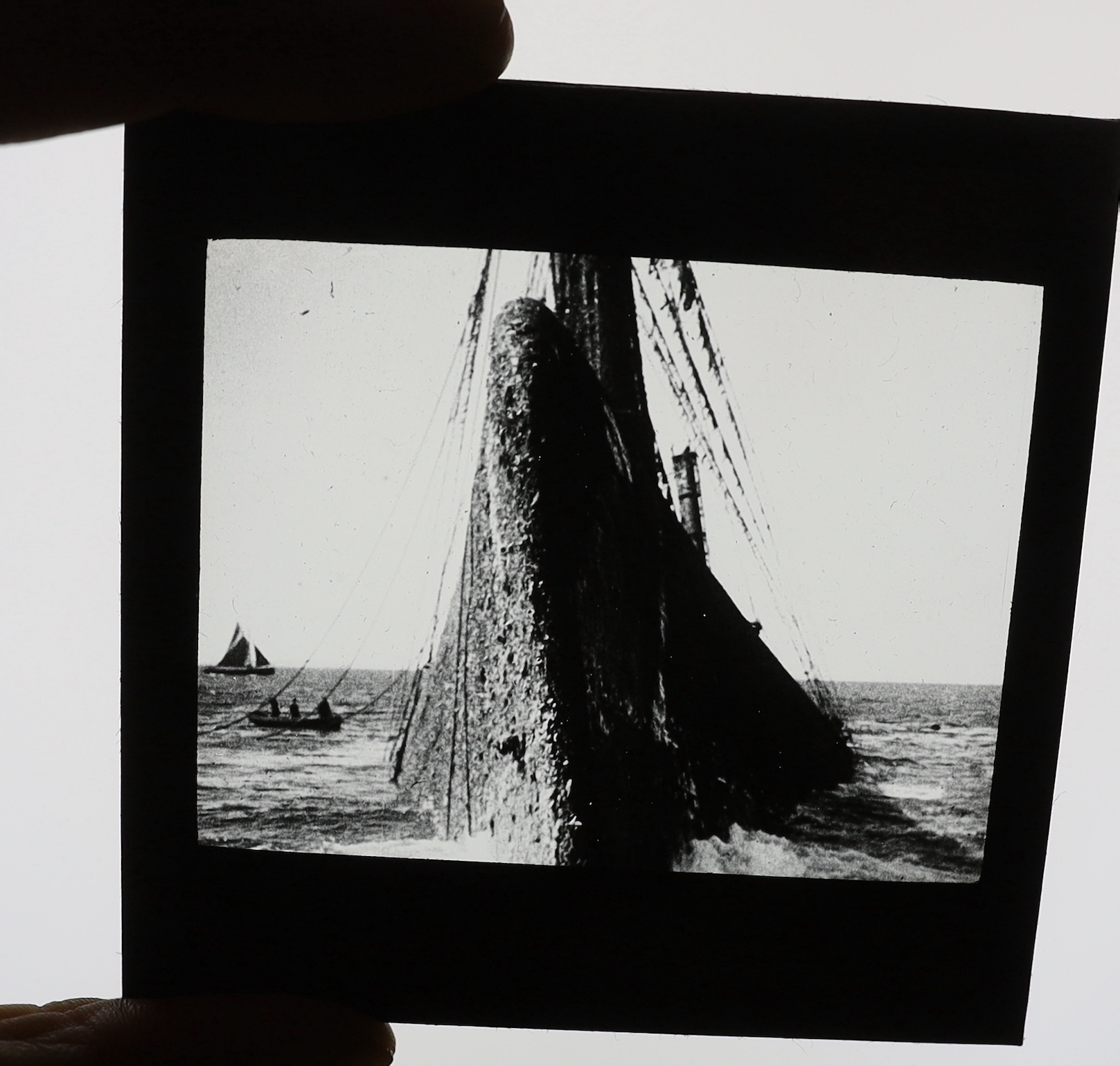 A collection of Magic Lantern boxed slides and quarter plate negatives, shipping and naval recovery - Image 3 of 4