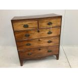 A George IV mahogany five drawer chest, width 91cm, depth 45cm, height 103cm