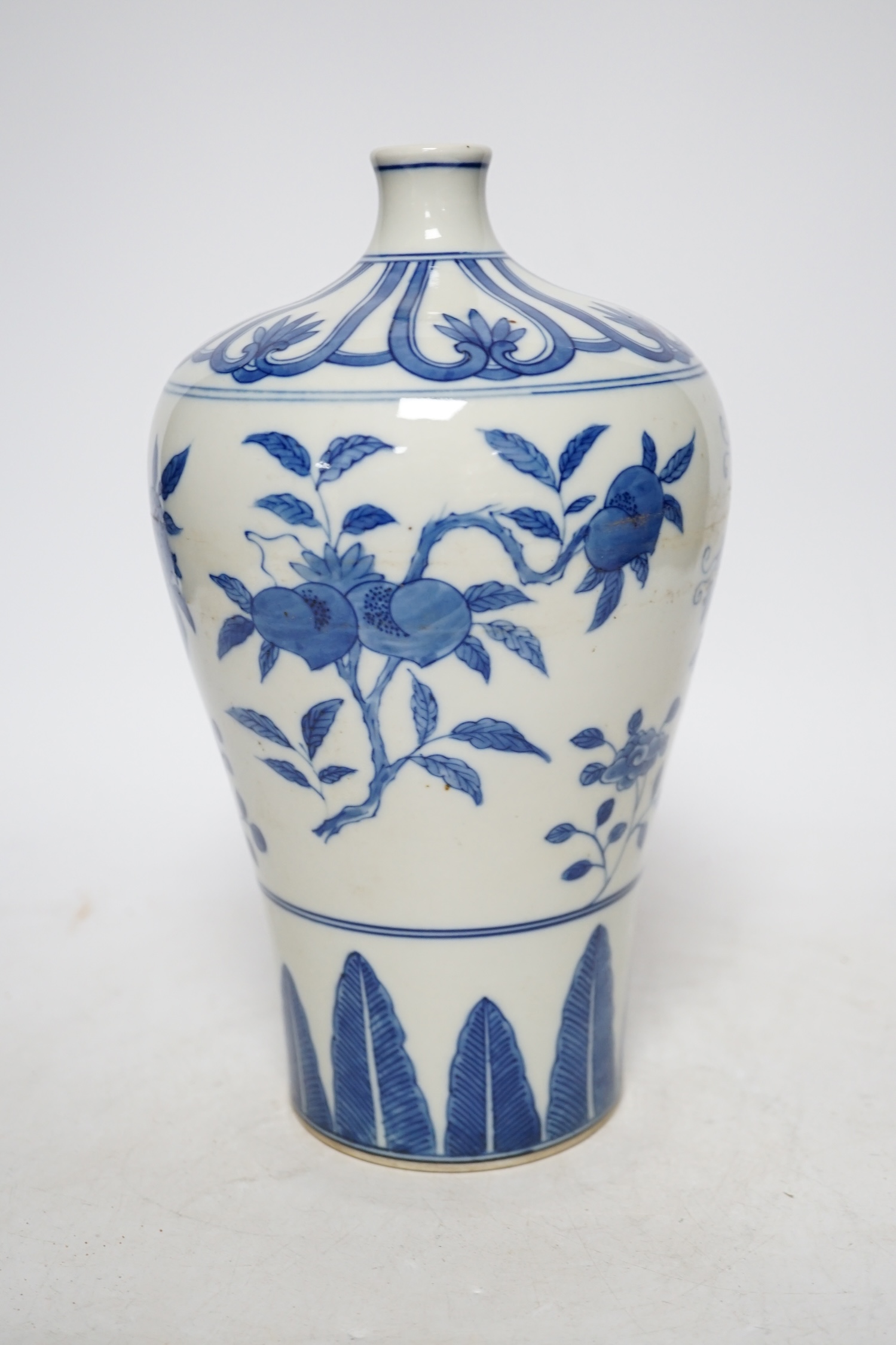 A Chinese blue and white meiping, 24cm - Image 2 of 5