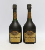 Two bottles of 1971 Taittinger champagne