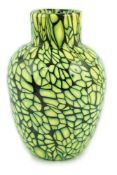 ** ** Vittorio Ferro (1932-20120 A Murano glass Murrine vase, with bright yellow murrines, on a