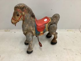 A tinplate hobby horse 'Mobo', height 74cm.