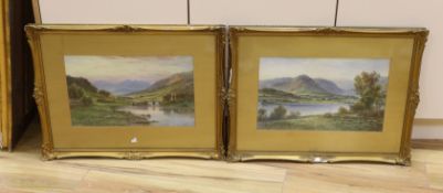 Ralph Morley (fl.1870-1900), pair of watercolours, 'Snowdon from Kappa Key' and 'Grassmoor', signed,