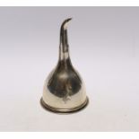 A George III Irish silver wine funnel, maker's mark rubbed, Dublin, 1807, 14.4cm, 4.5oz.