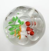 A St Louis glass facetted paperweight, 7cm in diameter