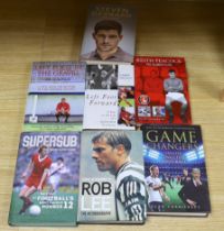 ° ° Seven autographed autobiographies - professional footballers