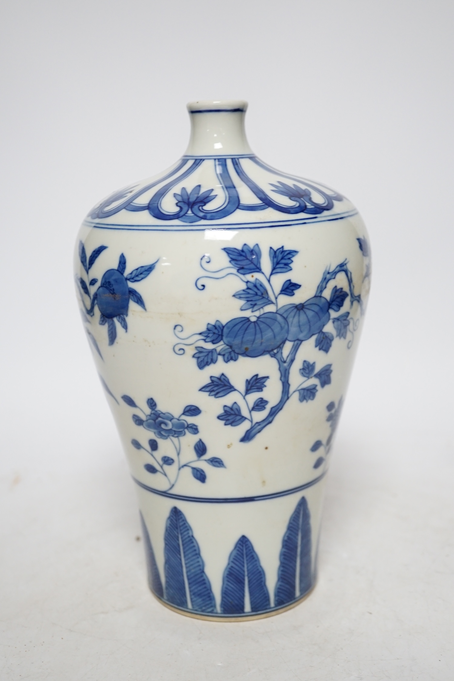 A Chinese blue and white meiping, 24cm - Image 3 of 5