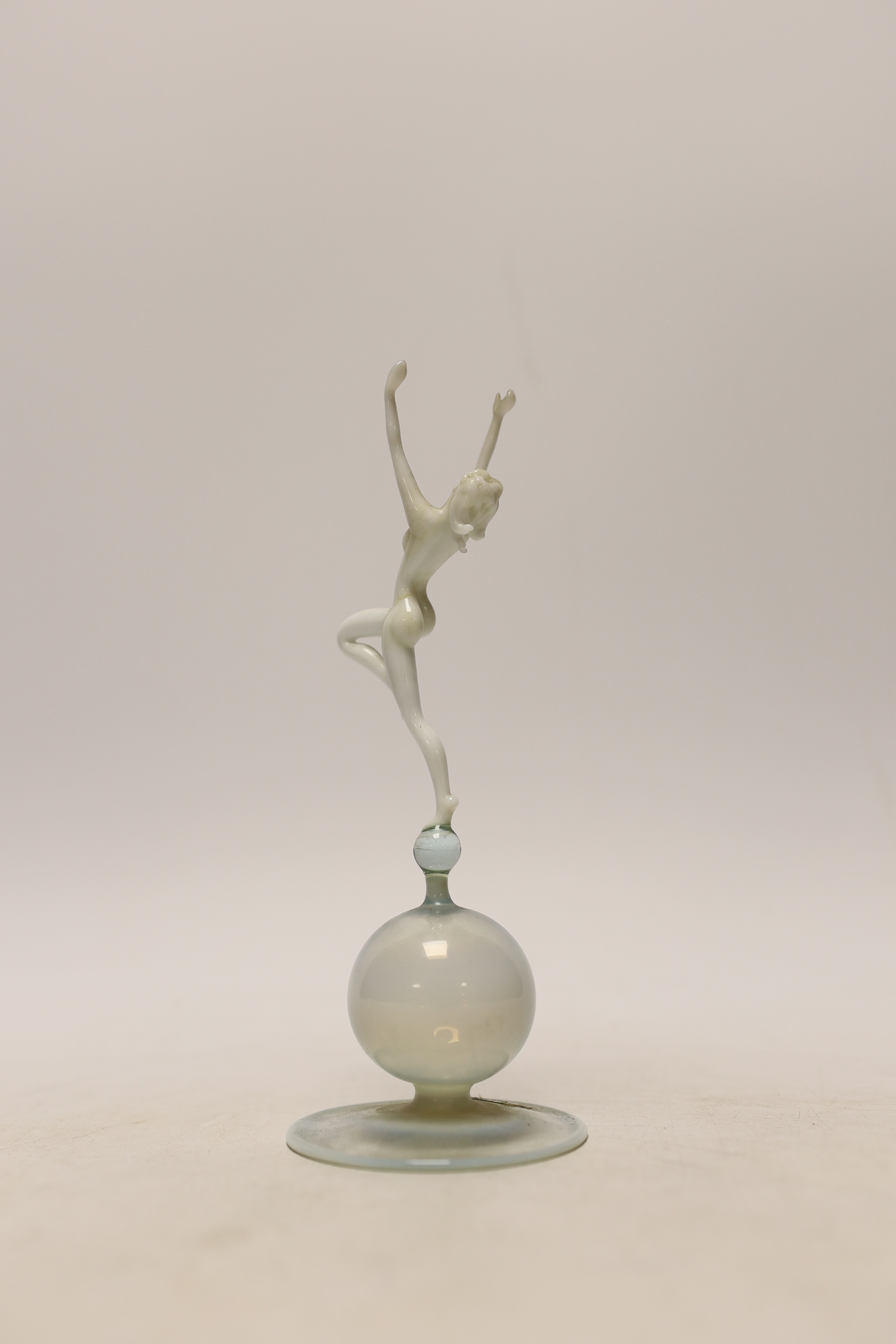 An Art Deco opalescent glass dancing figure, possibly Italian - Image 3 of 3