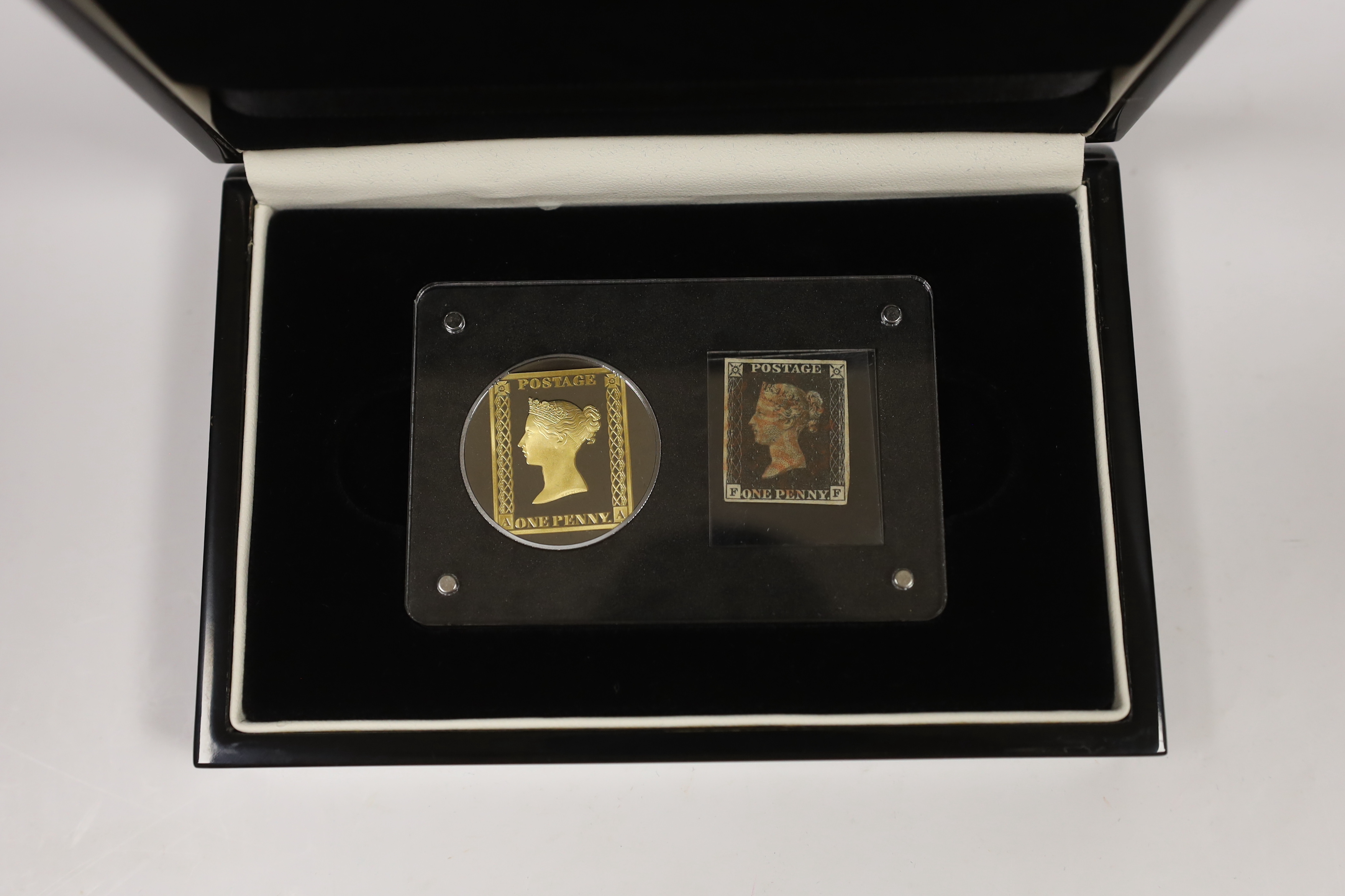 A Victoria penny black and Gibraltar one crown 2015 presentation issue, 175th anniversary of the - Image 2 of 2