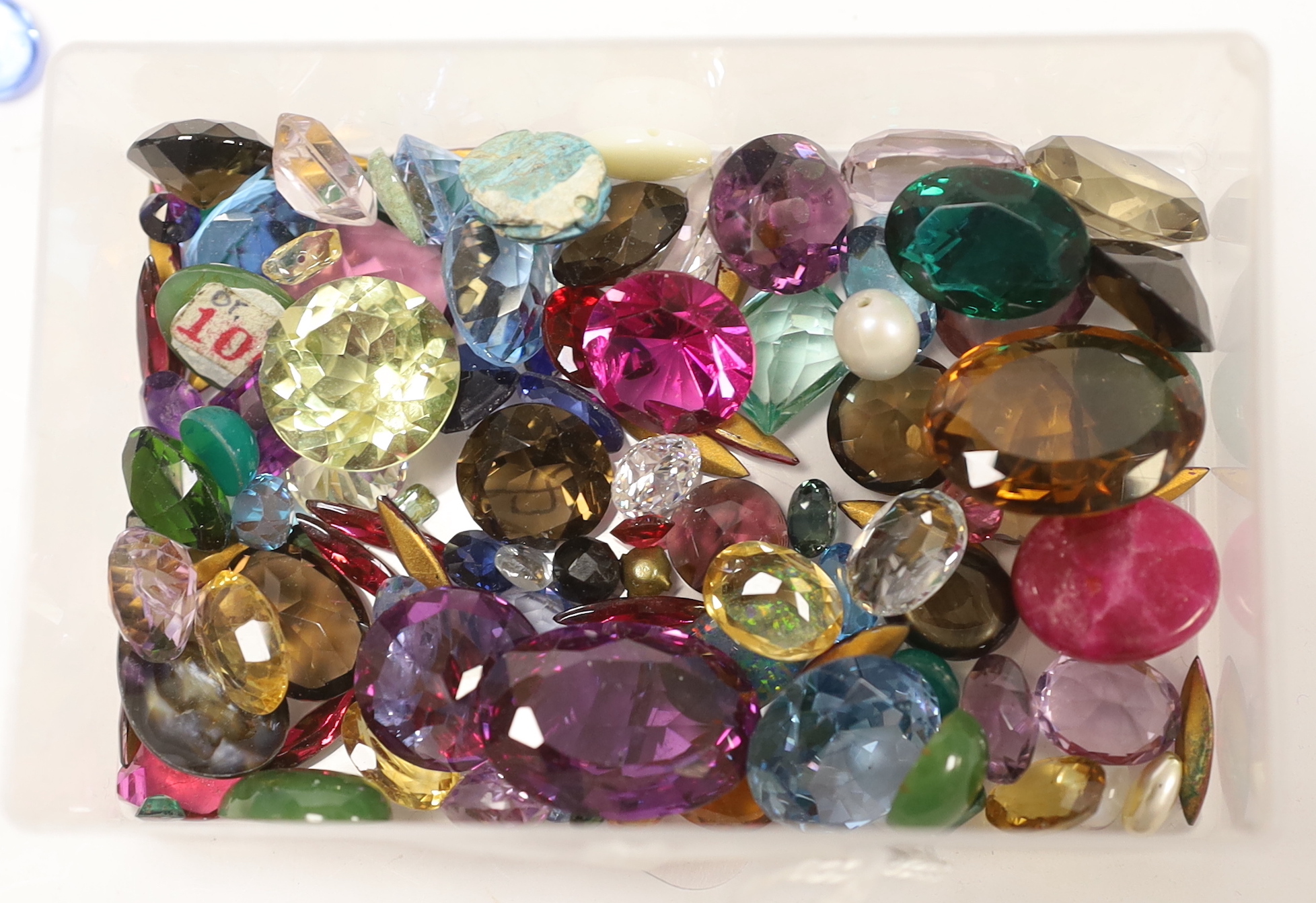 A quantity of assorted mainly unmounted cut and cabochon gemstones. - Image 2 of 2