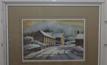 Keith Burtonshaw (1930-2008), watercolour, 'Winter morning', signed, 17 x 25cm