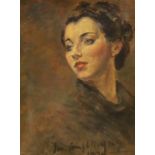 Ian Campbell-Gray, oil on canvas, Study of a lady, signed and dated 1939, 44 x 34cm