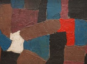 After Serge Poliakoff (Russian/French, 1900-1969), impasto oil on board, Abstract composition,