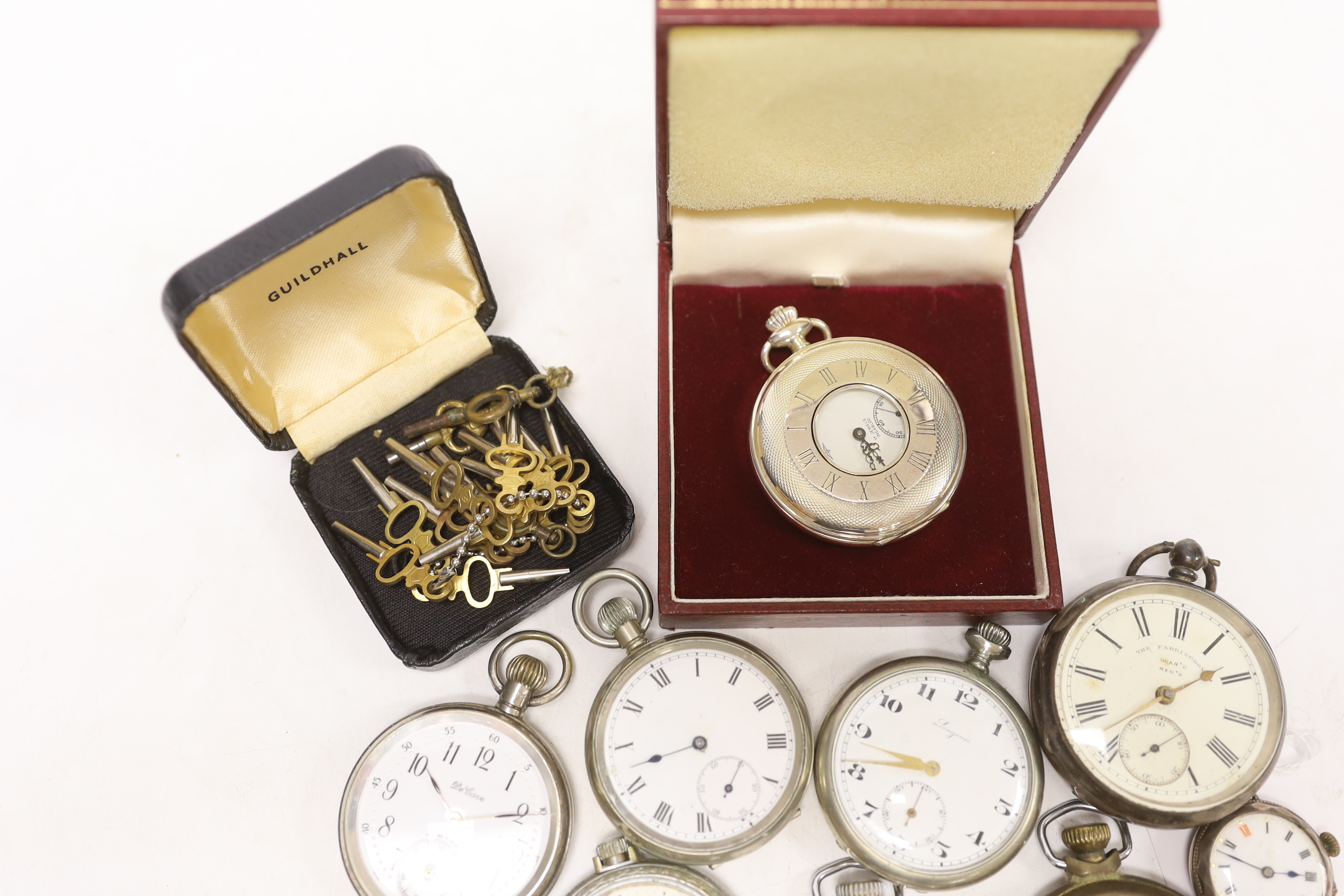 Assorted pocket watches including Ingersoll, Longines and silver open face, two wrist watches and - Bild 3 aus 3