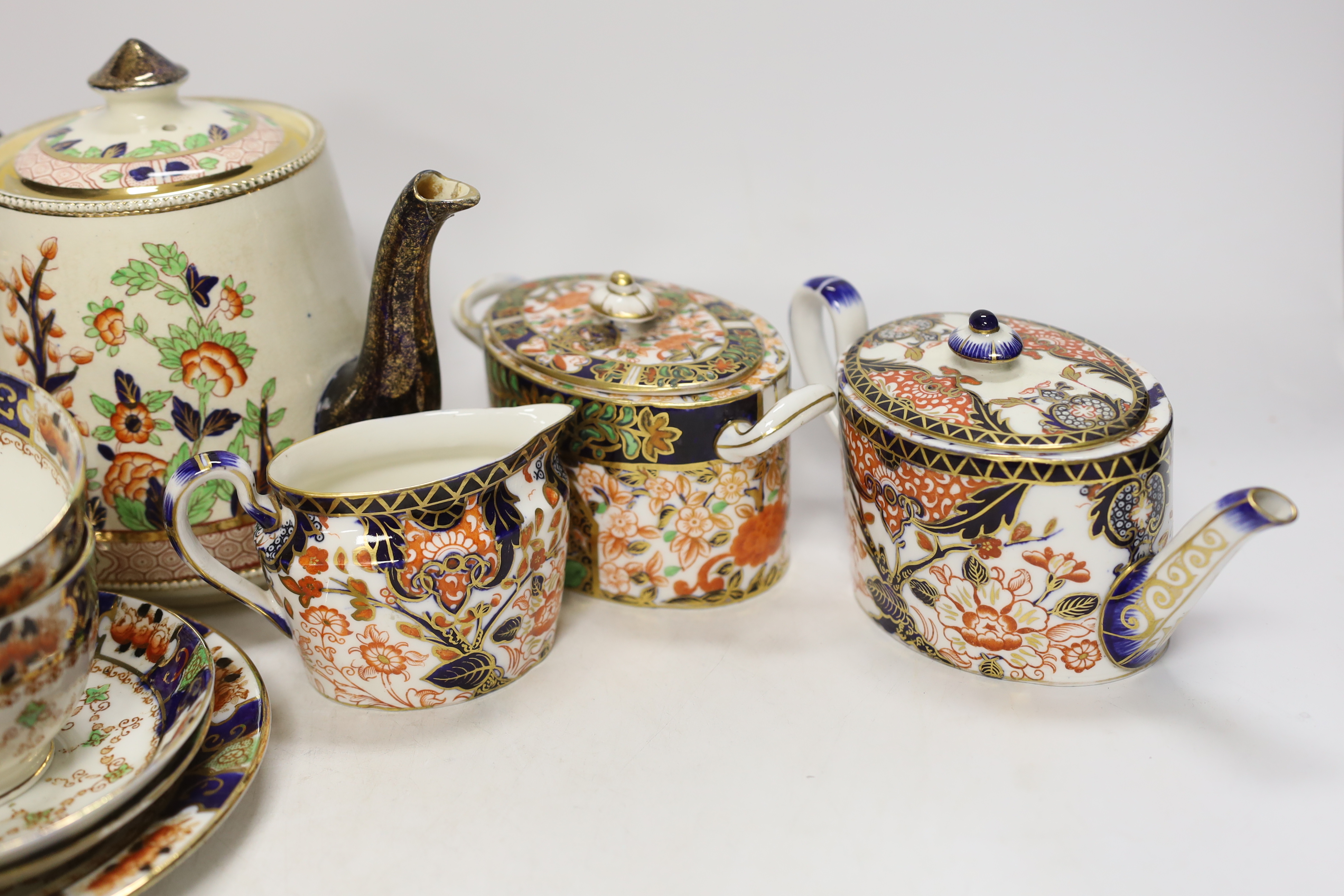 A group of Imari pattern teawares including Royal Staffordshire and Crown Derby - Image 5 of 8